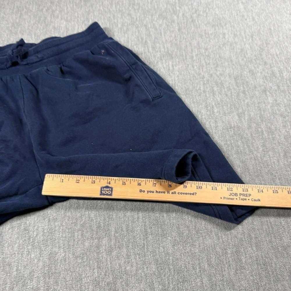 Under Armour Shorts Mens Large Navy Cotton Rival Fleece Big Logo Sweat Active Gy